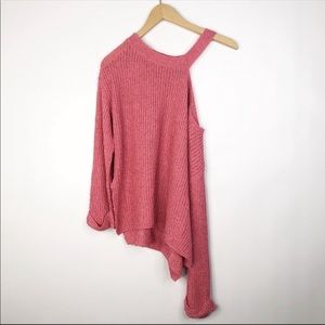 MAJORELLE shoulder cut out sweater